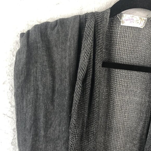 Free People Vest Womens Sleeveless Open Front Boho Forest Fairy Lagenlook Grunge - Picture 10 of 13